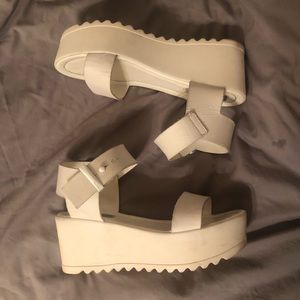 White Platform Sandals